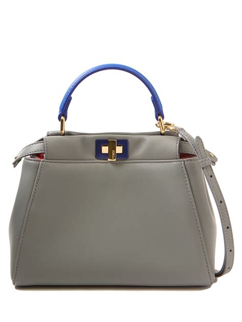 fendi peekaboo gray|Fendi peekaboo satchel.